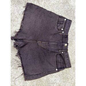 Madewell Mom Jean Shorts Size 25 Purple Raw Hem #173